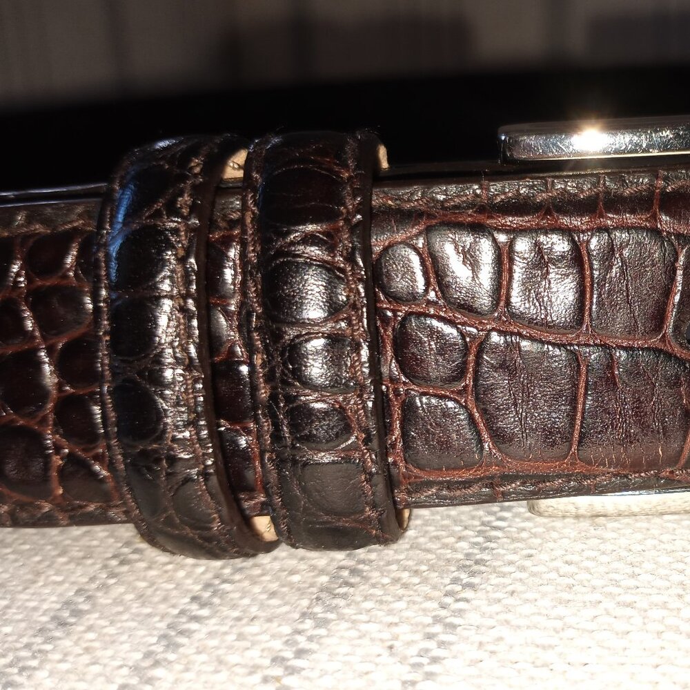 'ARDEN Leather Company' Brown fine leather belt size 38" - 43" EUC